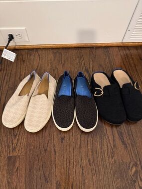Slip-On Casual Sneakers in Beige and Black — Women's Comfortable Everyday Shoes